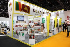 Sri Lanka's national pavilion under SLEDB showcasing Sri Lankan food to the participants