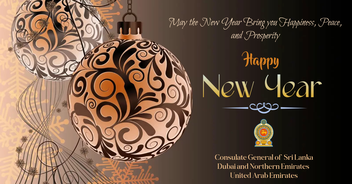 New Year Greetings 2024 Consulate General of Sri Lanka Dubai